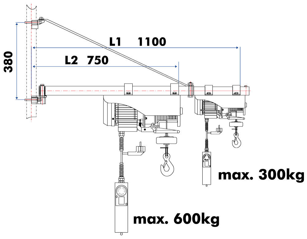 swivel arm for ESZ (SA3001100, HOLZMANN) (2)