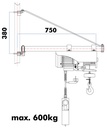 swivel arm for ESZ (SA600750, HOLZMANN) (2)