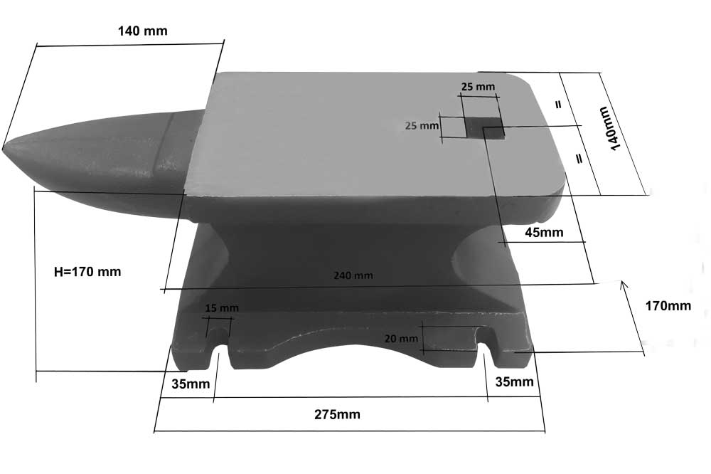anvil 34 kg (AMB34, HOLZMANN) (2)