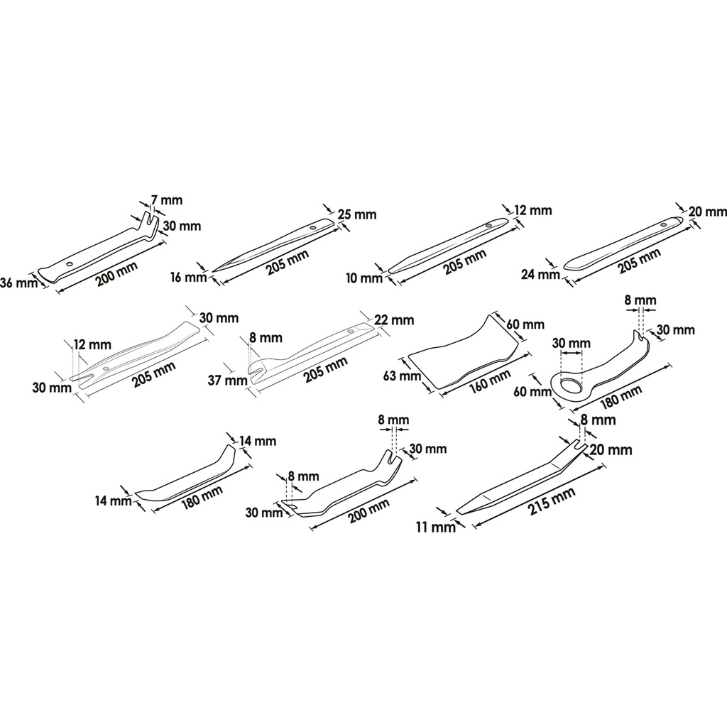 Removal lever set V1371, VIGOR (2)