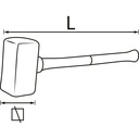 Rubber hammer V2234, VIGOR (2)