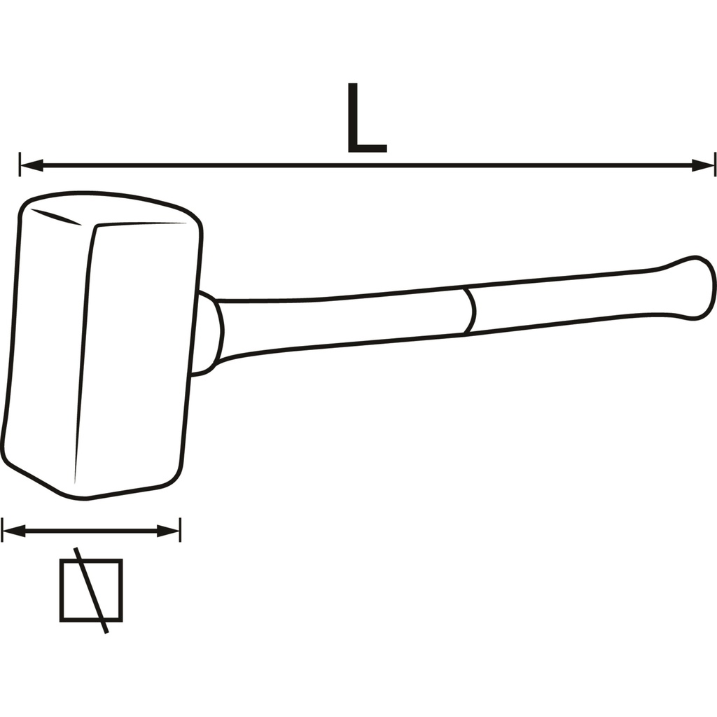 Rubber hammer V2235, VIGOR (2)