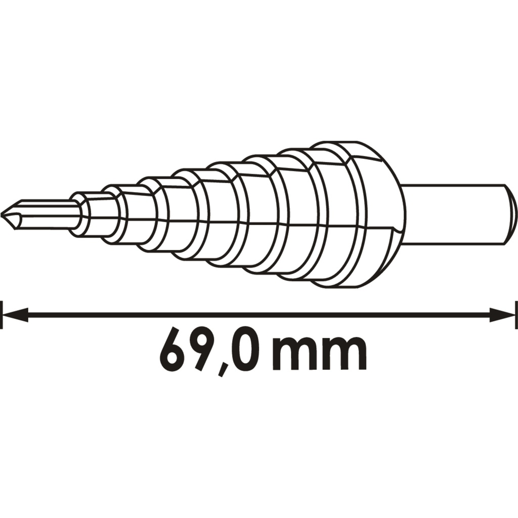 HSS step drill V2396, VIGOR (2)