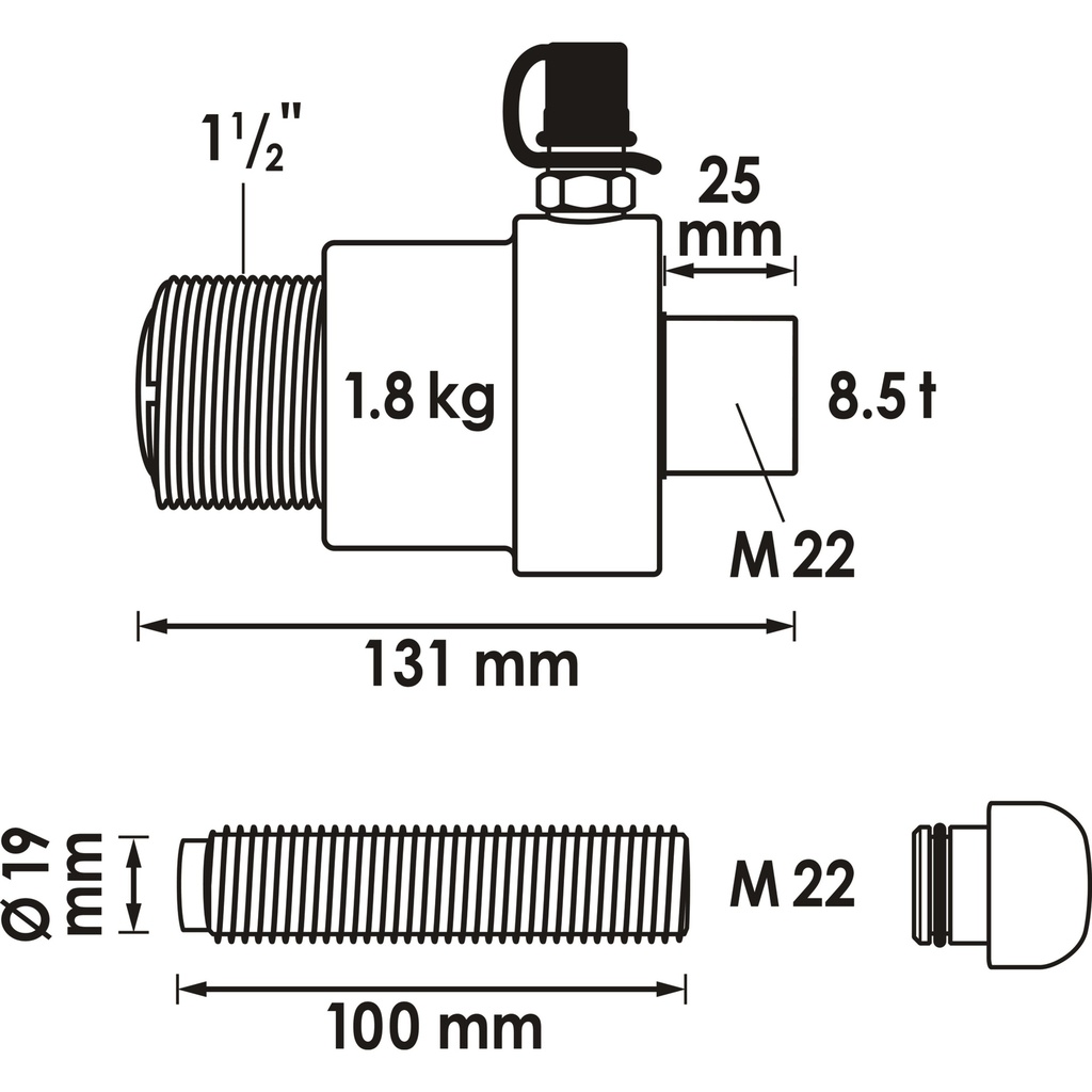 Tractive and compressive hydraulic cylin (2)