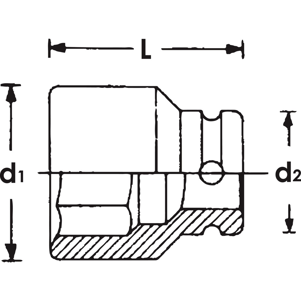 Impact wrench socket ∙ short V4477, VIGO (2)