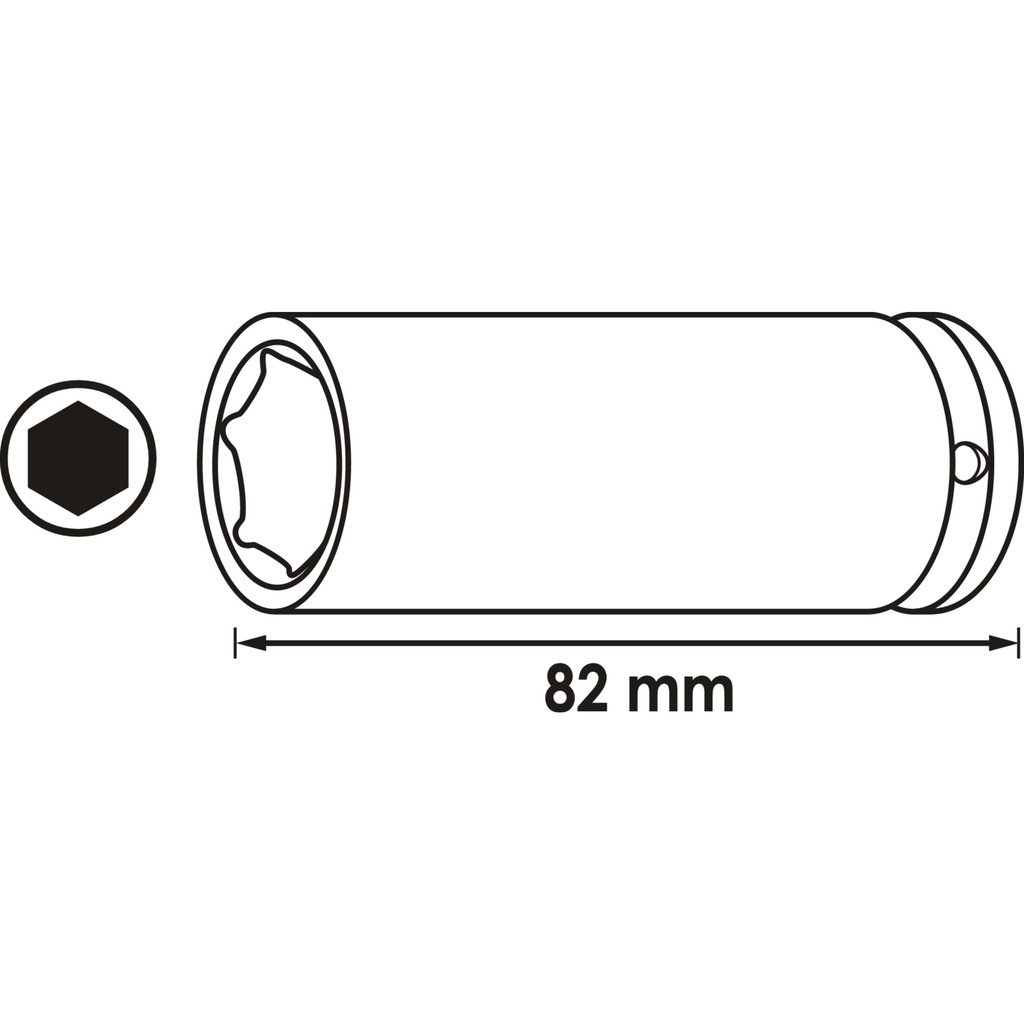Impact wrench socket ∙ long V5550L-22, V (2)