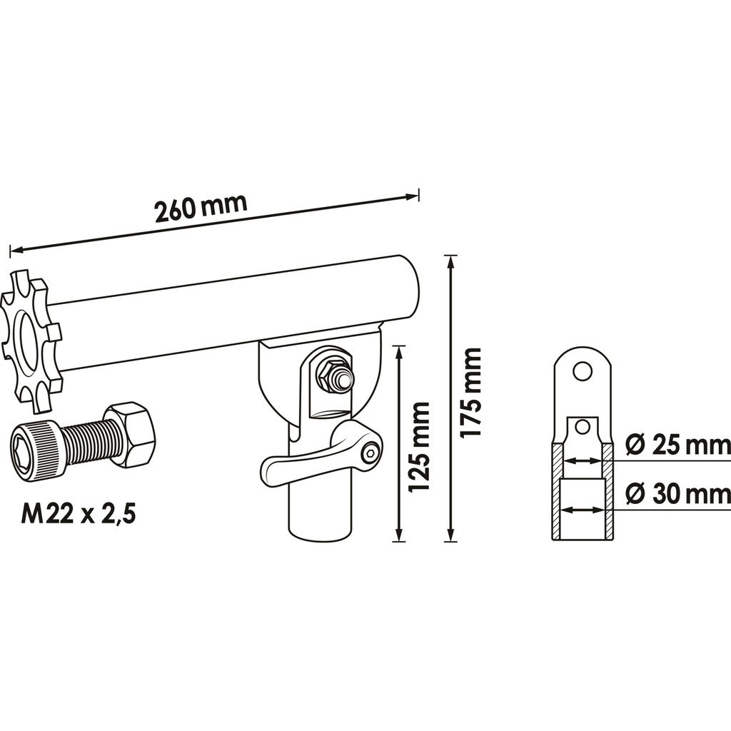 Tripod mount ∙ adjustable V5917, VIGOR (2)