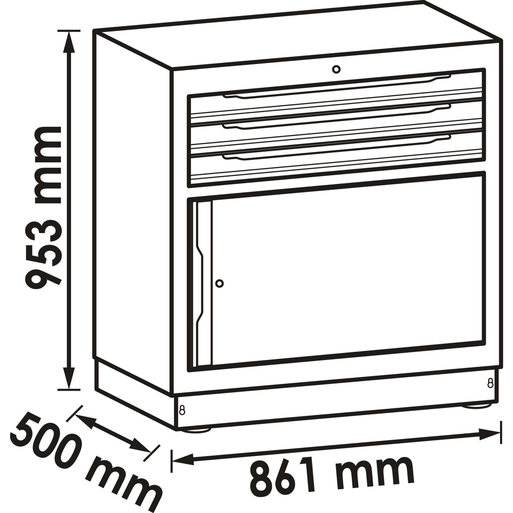 Drawer lower cabinet ∙ 3 drawers V6000-0 (2)