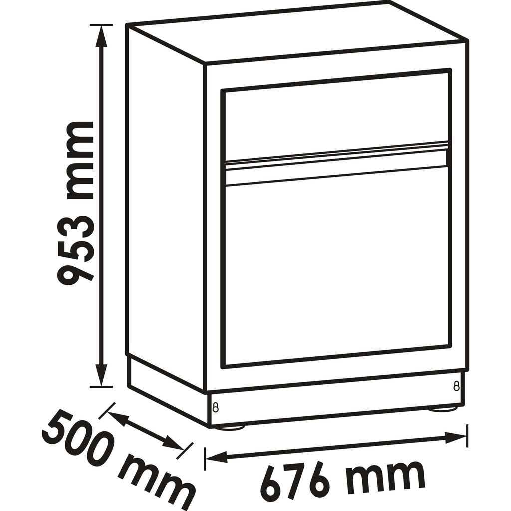 Lower cabinet for waste V6000-033, VIGOR (2)