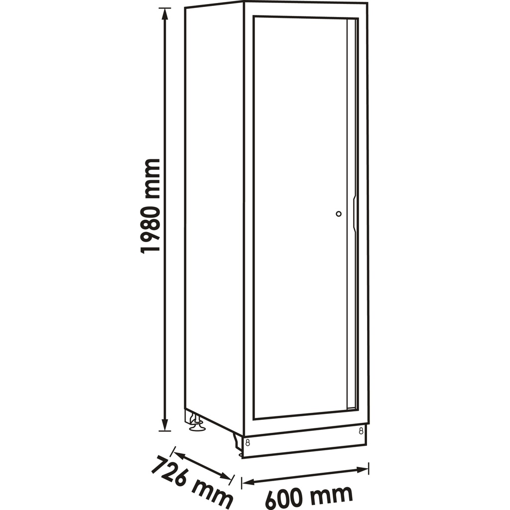 Cabinet with single-hinged door ∙ high ∙ (2)
