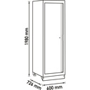 Cabinet with single-hinged door ∙ high ∙ (2)