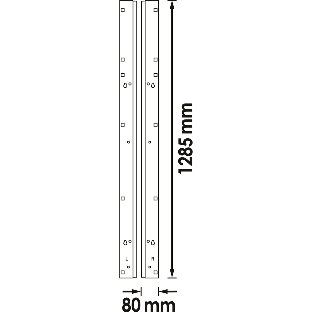 Perforated tool panel bracket ∙ short V6 (2)