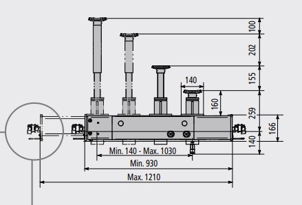 Pneumohidraulinis ašies atlaisvintojas, KP118NP, RAVAGLIOLI