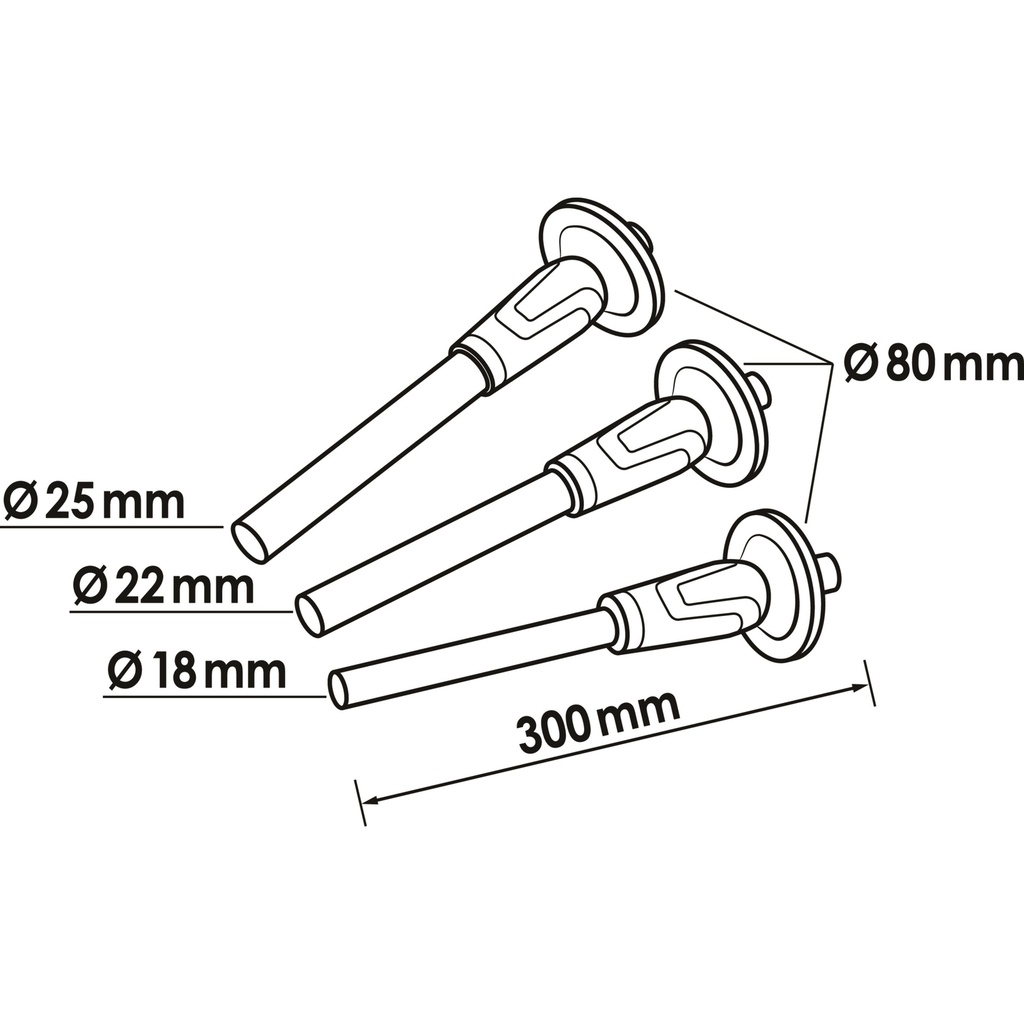 Drift pin set V6200-XXL, VIGOR (2)