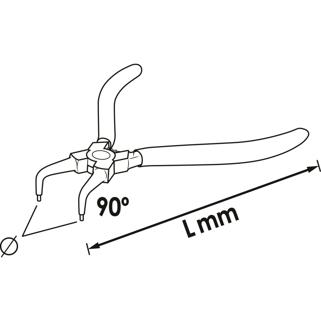 Circlip pliers V6510D-12, VIGOR (2)