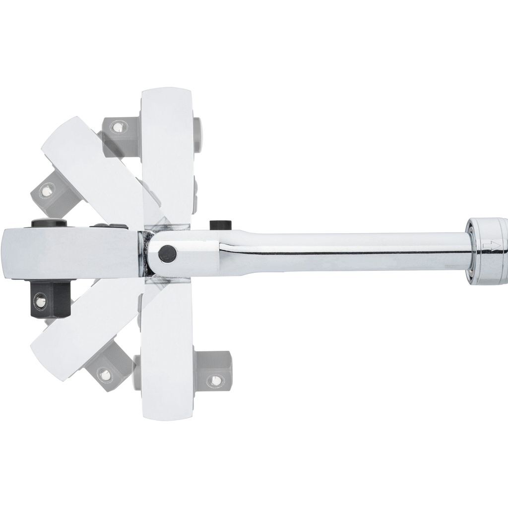 Telescopic reversible ratchet with hinge (4)