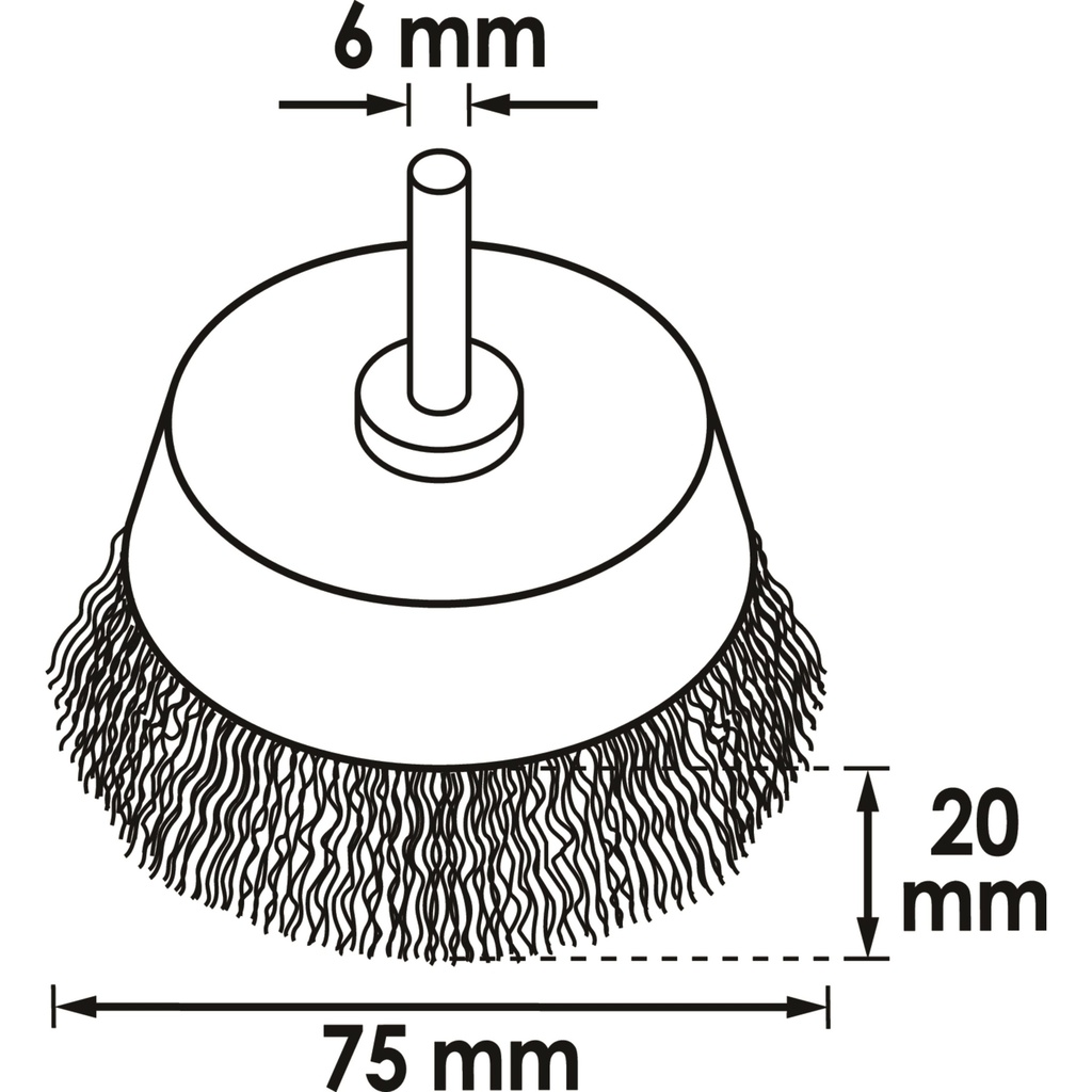 Cup brush ∙ coarse V6800-75, VIGOR (2)