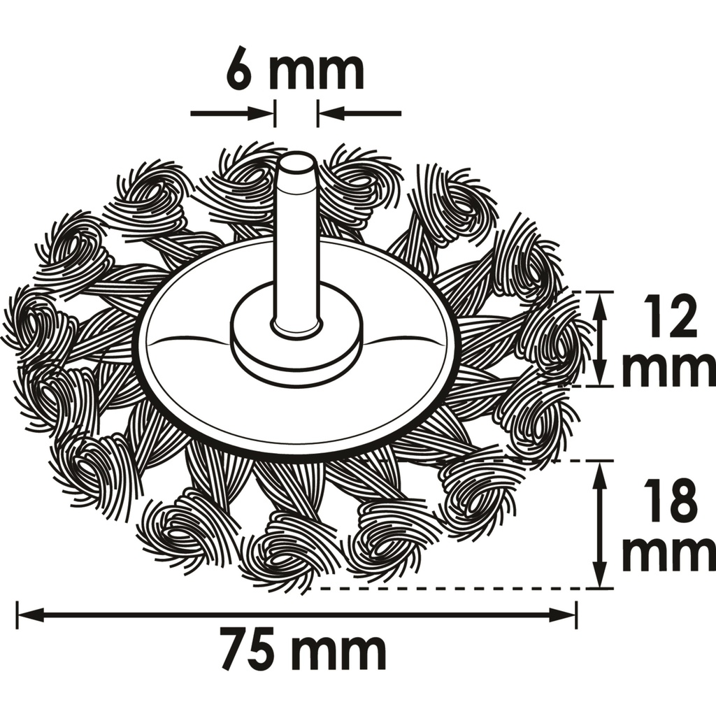 Wheel brush ∙ knotted wire V6806, VIGOR (2)
