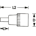 Impact wrench screwdriver bit V7018-M5,  (2)