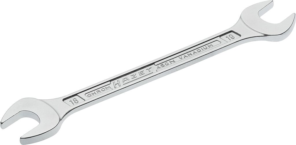 Double open-end wrench - Outside hexagon profile (450N-18X19, HAZET)