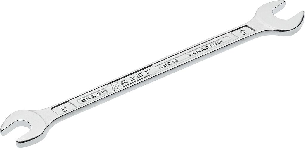 Raktas atvirais galais 8x9mm (450N-8X9, HAZET)