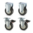 Caster set, 4 pcs (47209, SONIC)