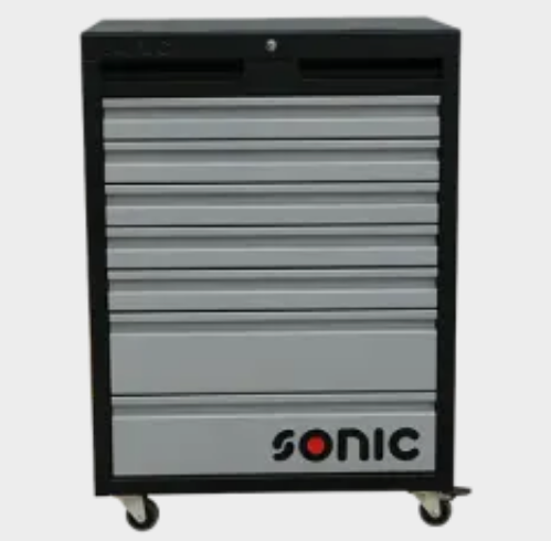 Įrankių vežimėlis su 7 stalčiais, 674 mm (47451, SONIC)