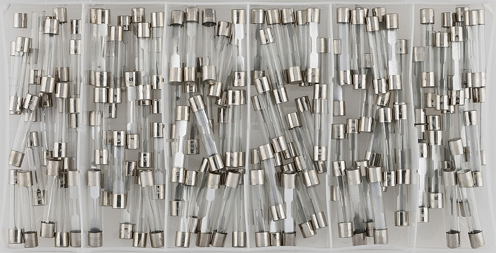 Glass fuse assortment, 120 pcs (4822329, SONIC)