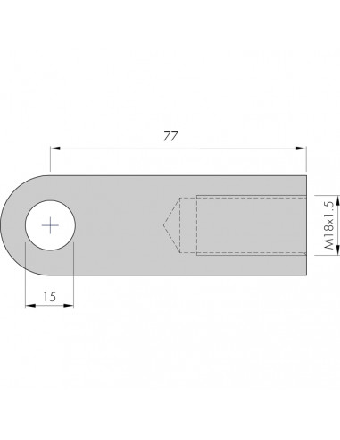 Sisteminis adapteris M18x1,5 su montavimo anga (GO522, GOVONI)