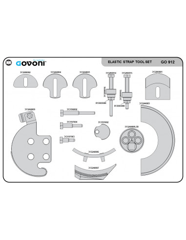 Elastic (stretch) belt tool set (GO912, GOVONI)