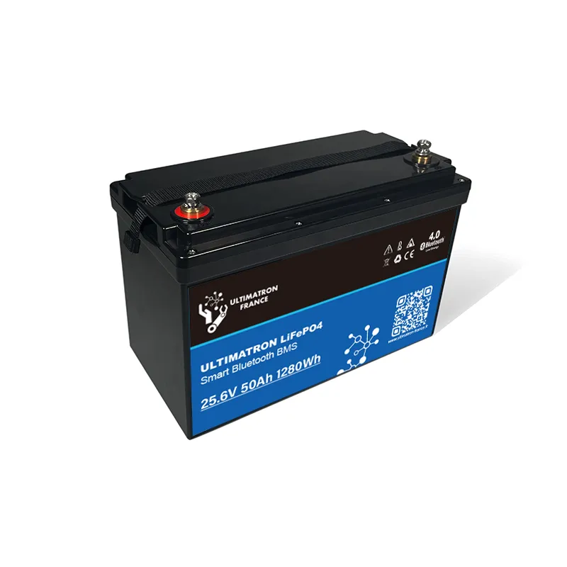 Lithium battery LiFePO4 25.6V 50Ah with Bluetooth and smart BMS and heater (UBL-24-50H, ULTIMATRON)