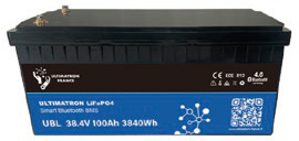 Lithium battery LiFePO4 25.6V 200Ah with Bluetooth and smart BMS and heater (UBL-24-200H, ULTIMATRON)