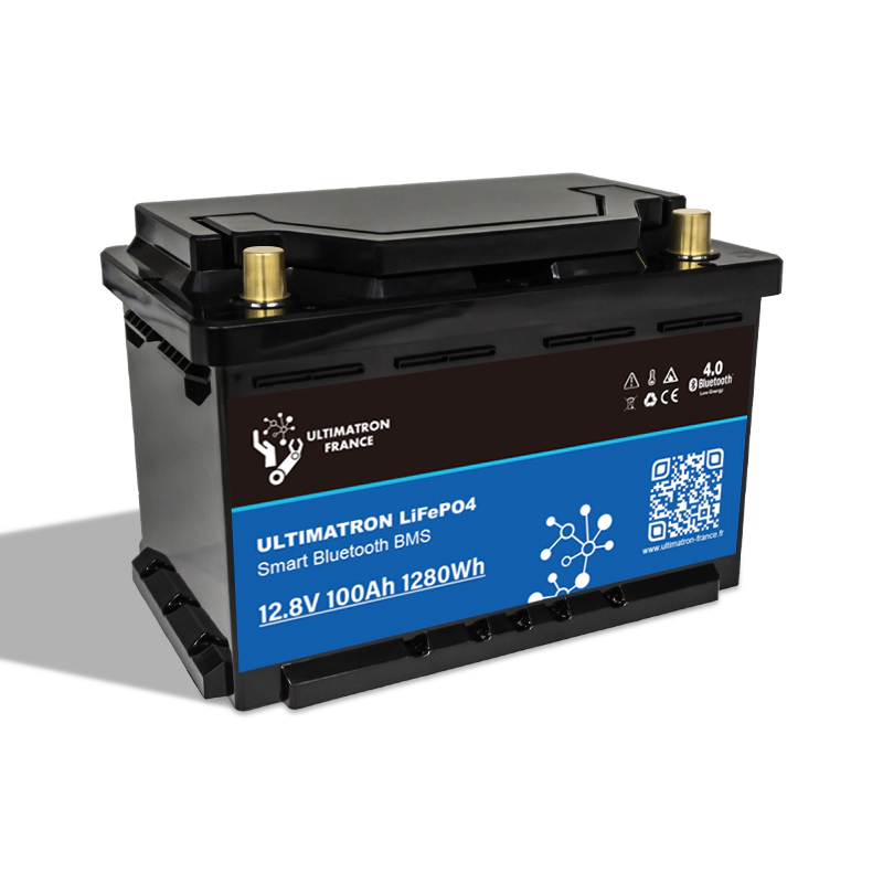Under-seat lithium battery LiFePO4 12.8V 100Ah with Bluetooth and smart BMS (ULS-12-100-LN3, ULTIMATRON)