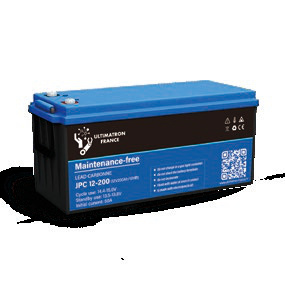 Švino-anglies saulės energijos akumuliatorius 12 V 200 Ah, gilaus iškrovimo (JPC-12-200, ULTIMATRON)