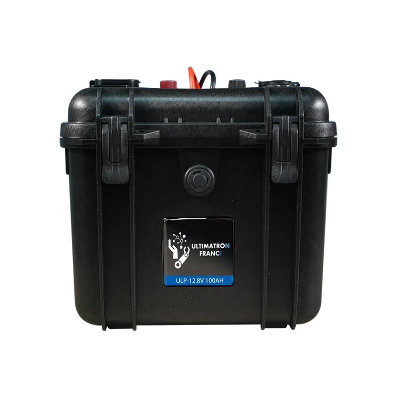 Waterproof portable lithium battery LiFePO4 12.8V 100Ah with Bluetooth and display (ULP-12-100, ULTIMATRON)