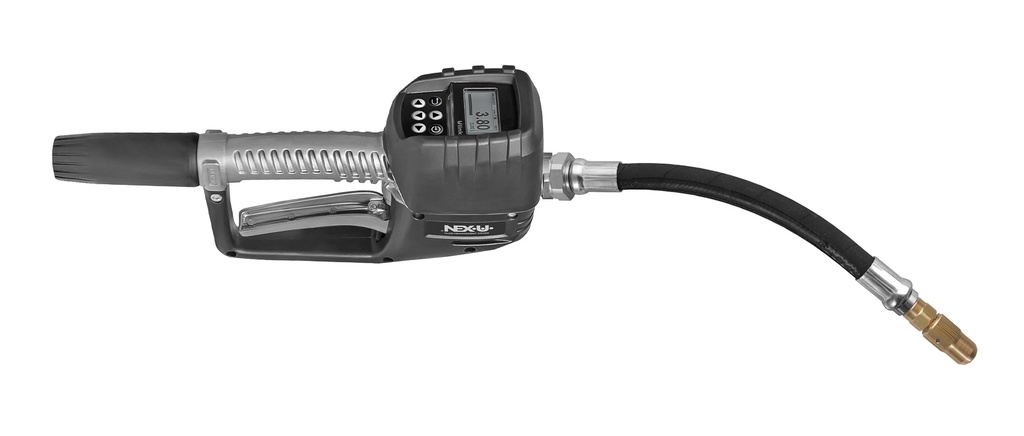 NEX·U·® U·link Wireless digital hand meter with formable hose, manual non-drip nozzle 1/2" (F) BSP Oil/Glycol (10522, EUROLUBE)