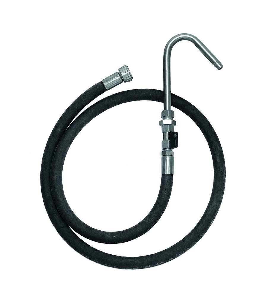 Hose Oil 1,5Mx3/4" incl valve & 135° tube (1132110, EUROLUBE)