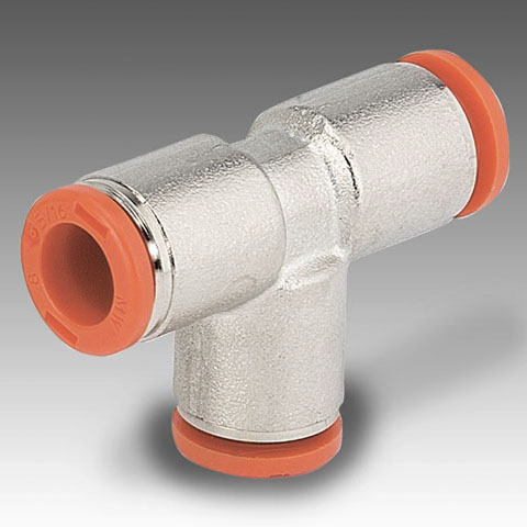 Push-in coupling T-connection Ø12 - Ø12 - Ø12 mm (1319263, EUROLUBE)