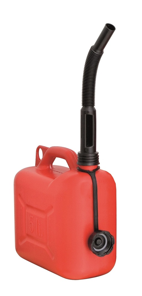 Fuel can plastic 5 liter. UN-approved (16675, EUROLUBE)