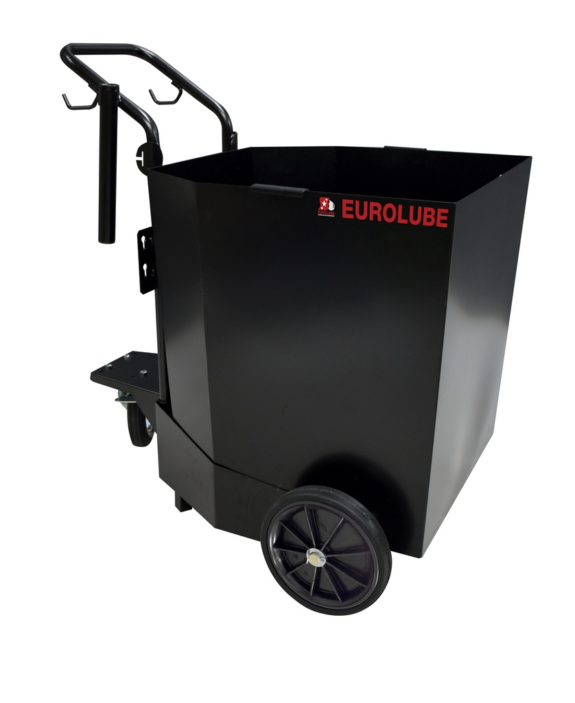 Heavy duty safety drum trolley, solid wheels (16862, EUROLUBE)