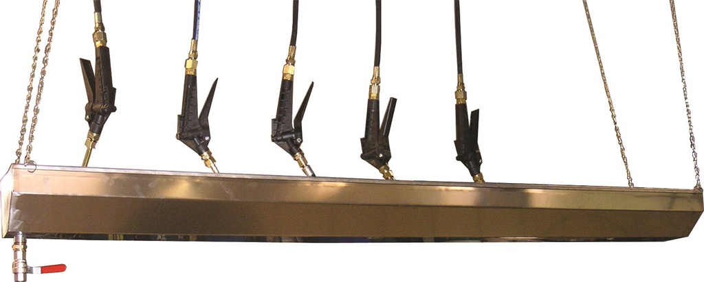 Stainless steel drip tray ceiling mounted - 1250 mm (17775, EUROLUBE)