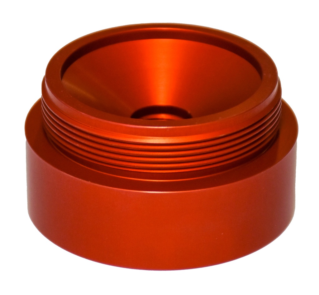 Adapter for accordion grease cartridges, red, for battery-operated pump (26783, EUROLUBE)