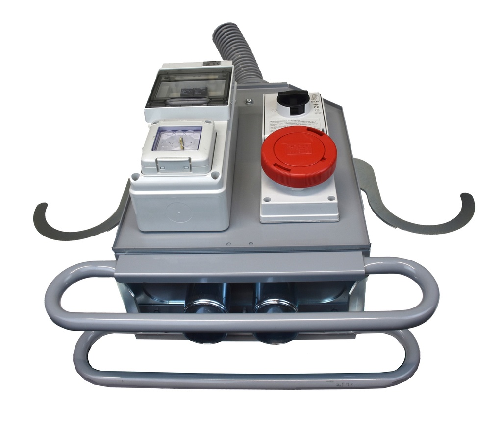 Connection Box Grinding Arm, 2 suction sockets, manual opening (65117, EUROLUBE)