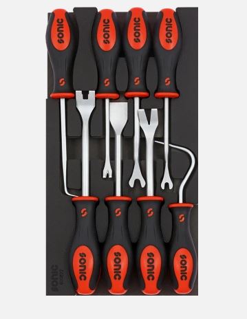 Įrankių komplektas į vežimėlius (8vnt) 600822 Sonic Equipment BV