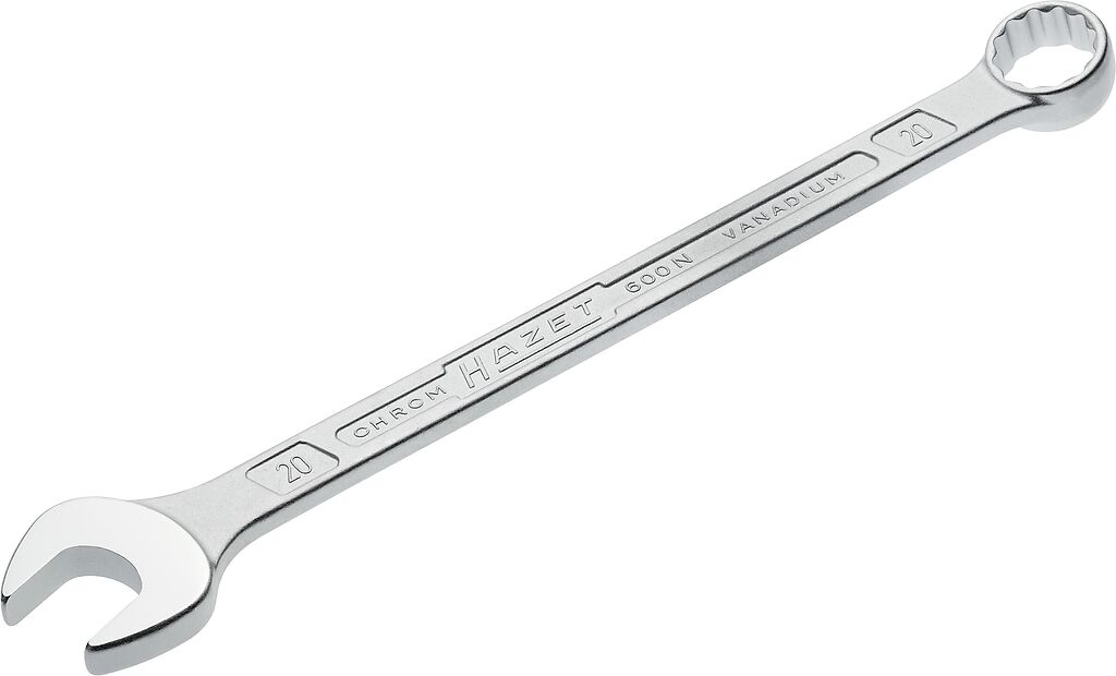 Combination wrench - Outside 12-point traction profile (600N-20, HAZET)