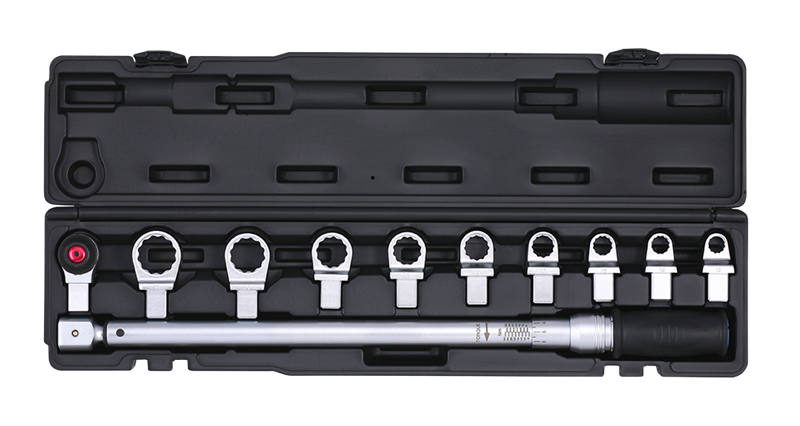 Dinamometrinis raktas 14x18mm su priedais (11vnt) [601105] []