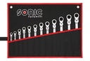 Reversible ratcheting wrench set, 12 pcs (601218, SONIC)