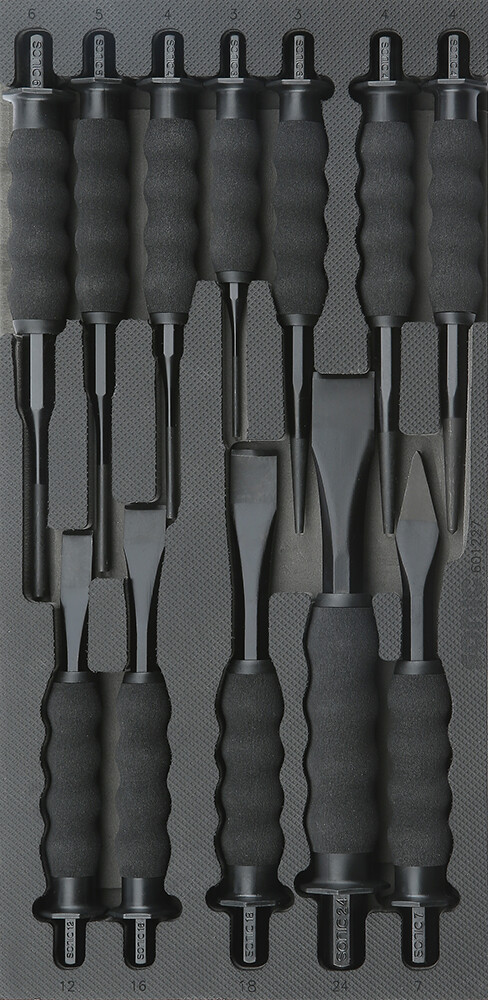 Įrankių komplektas į vežimėlį 12 vnt., SONIC EQUIPMENT (601227, SONIC)