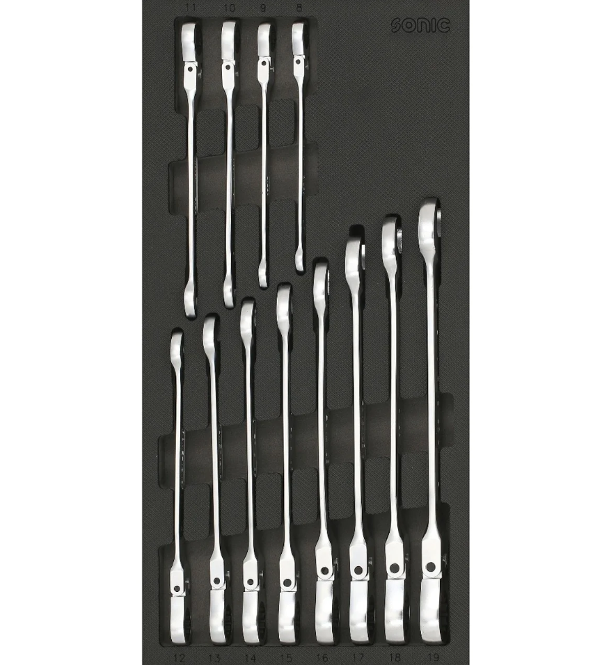 Įrankių komplektas į vežimėlius, 12 vnt., 601230, SONIC EQUIPMENT