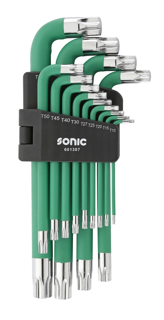 Lenktų TORX raktų rinkinys su magnetu 13 vnt (601307, SONIC)